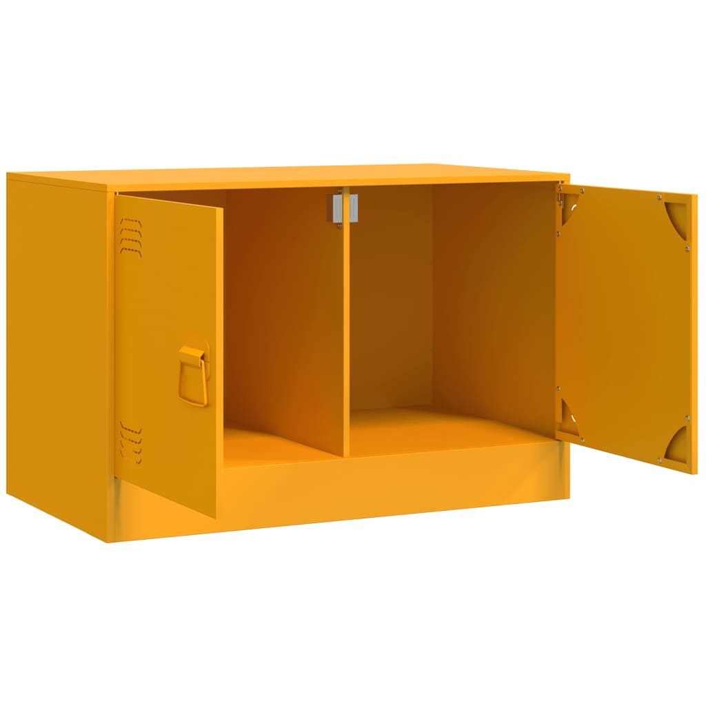 vidaXL TV Cabinets 2 pcs Mustard Yellow 67x39x44 cm Steel