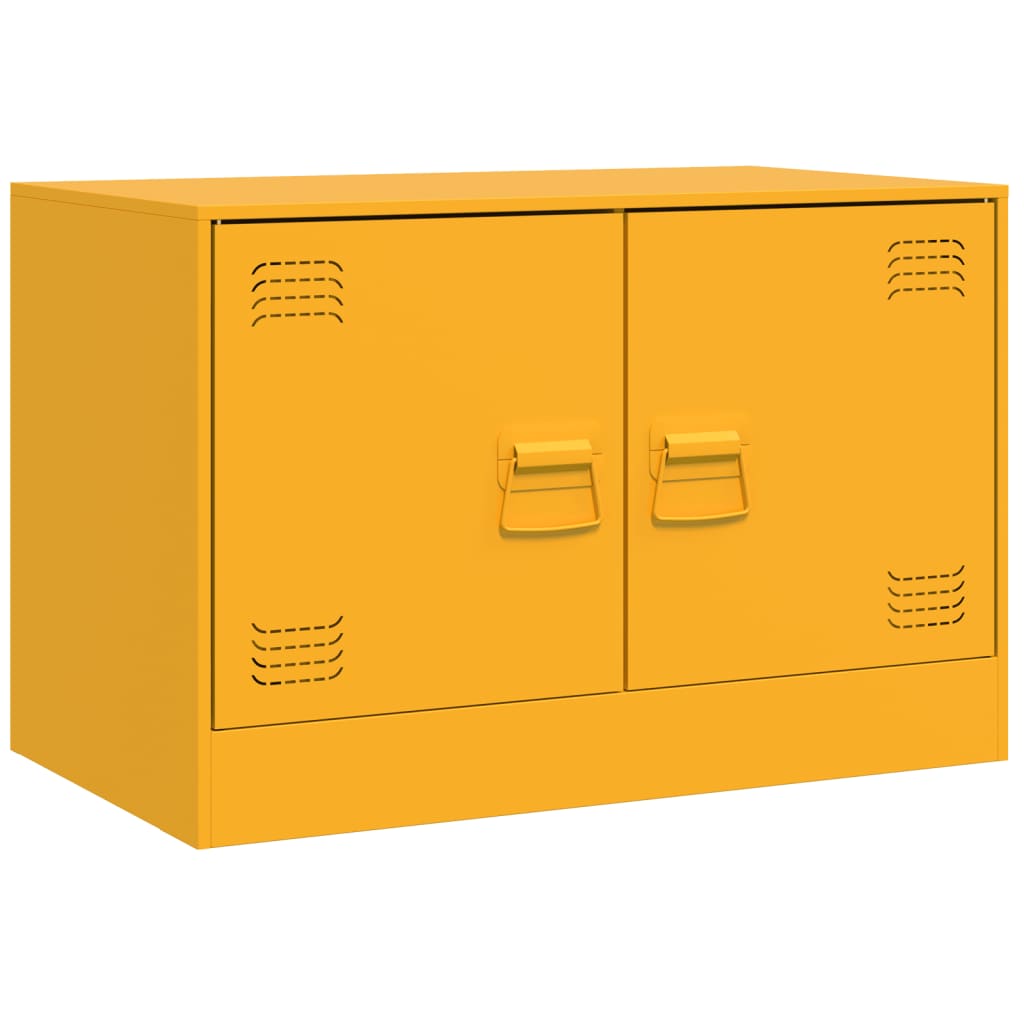 vidaXL TV Cabinets 2 pcs Mustard Yellow 67x39x44 cm Steel