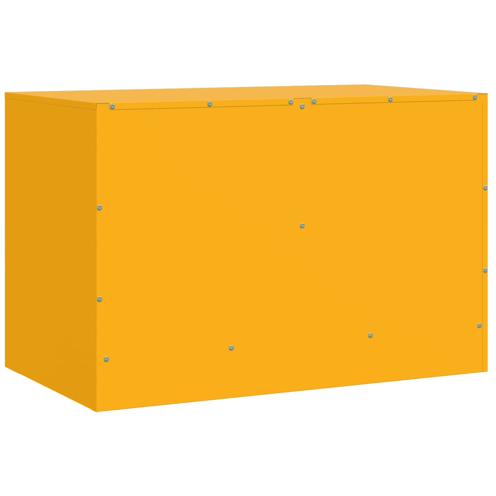 vidaXL TV Cabinets 2 pcs Mustard Yellow 67x39x44 cm Steel