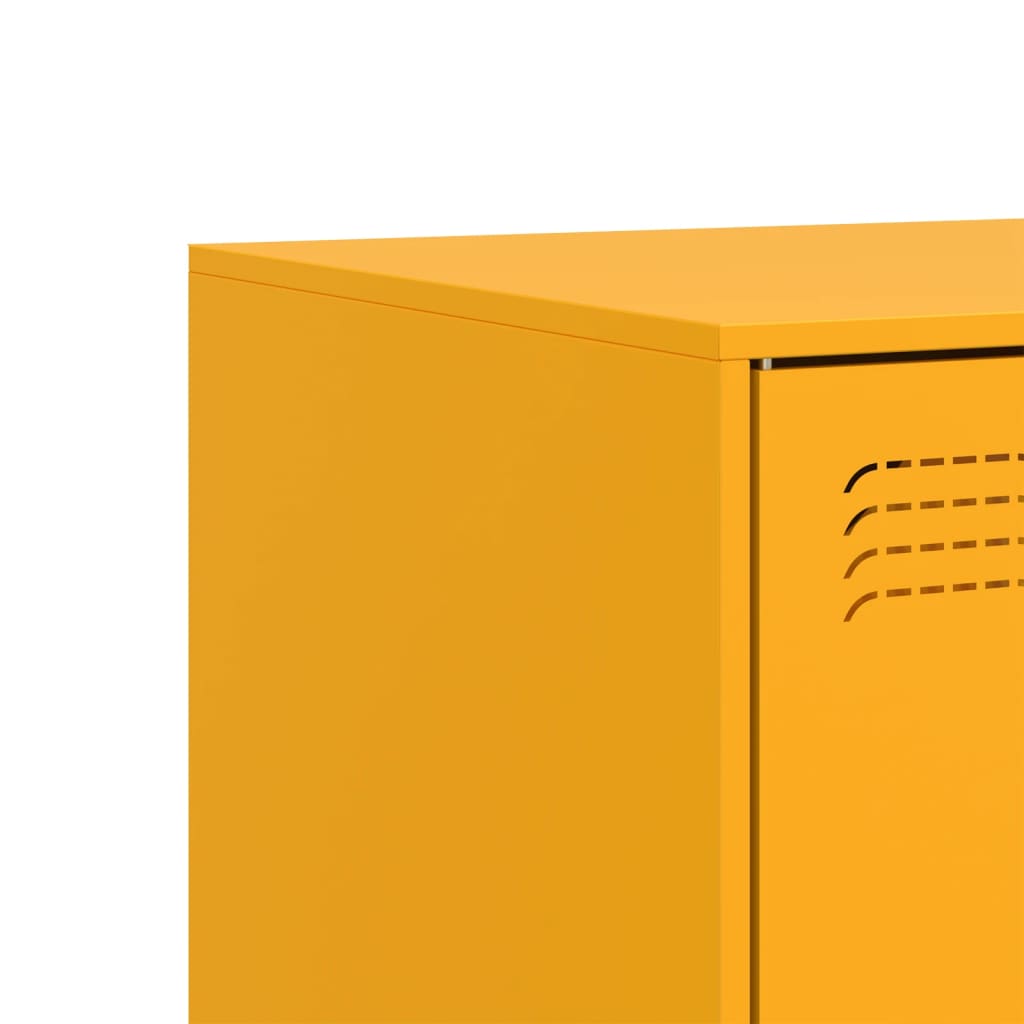 vidaXL TV Cabinets 2 pcs Mustard Yellow 67x39x44 cm Steel