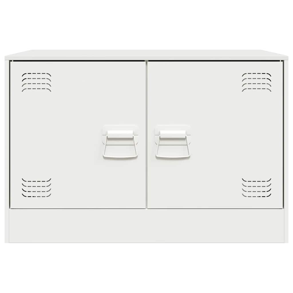 2 Piece TV Cabinet Set White 67x39x44 cm Steel