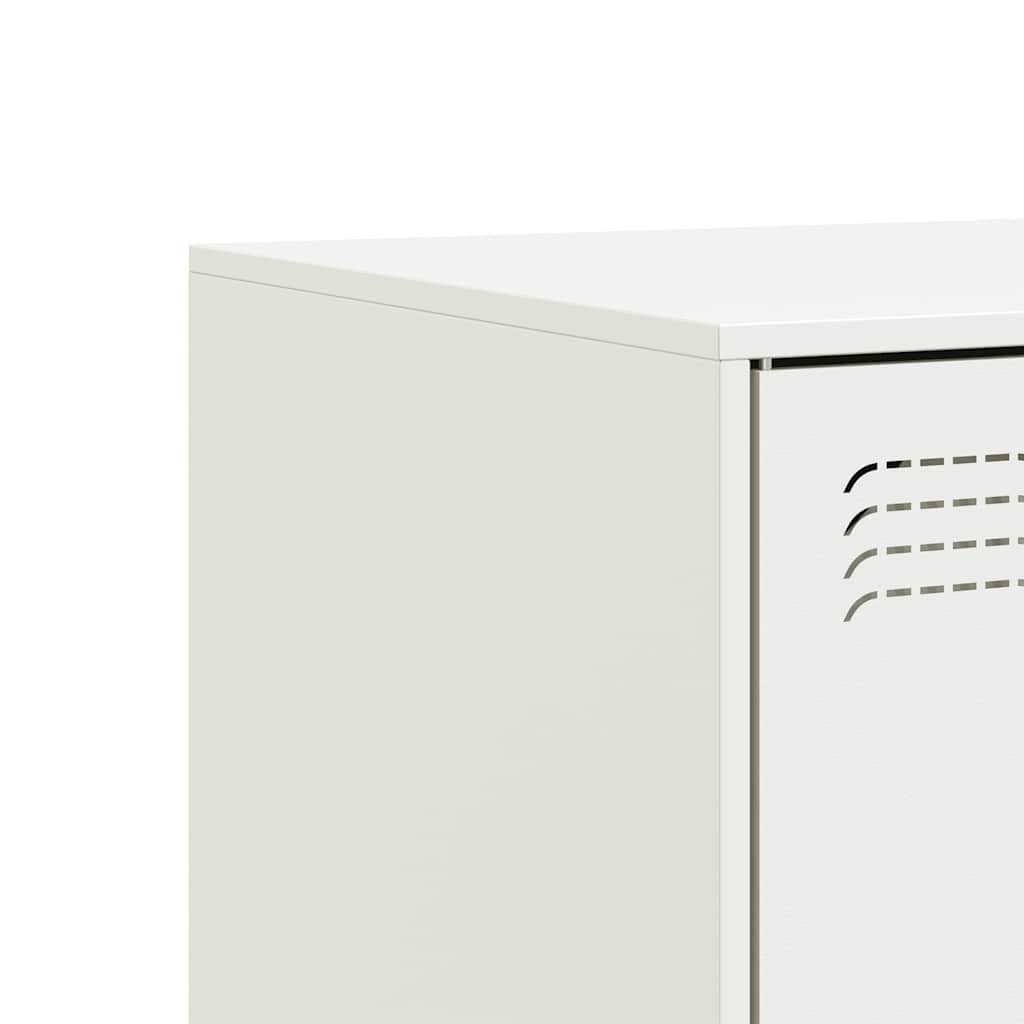 2 Piece TV Cabinet Set White 67x39x44 cm Steel