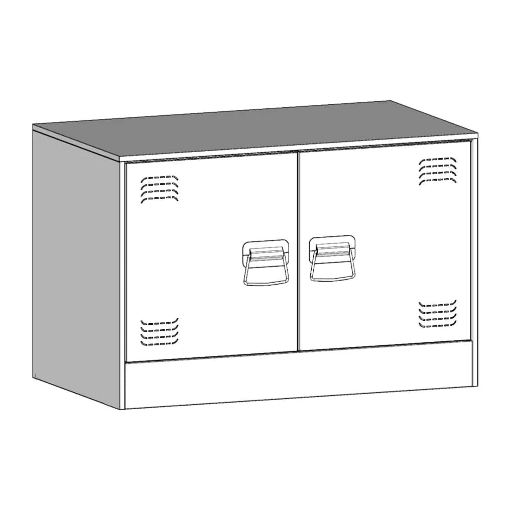 2 Piece TV Cabinet Set White 67x39x44 cm Steel