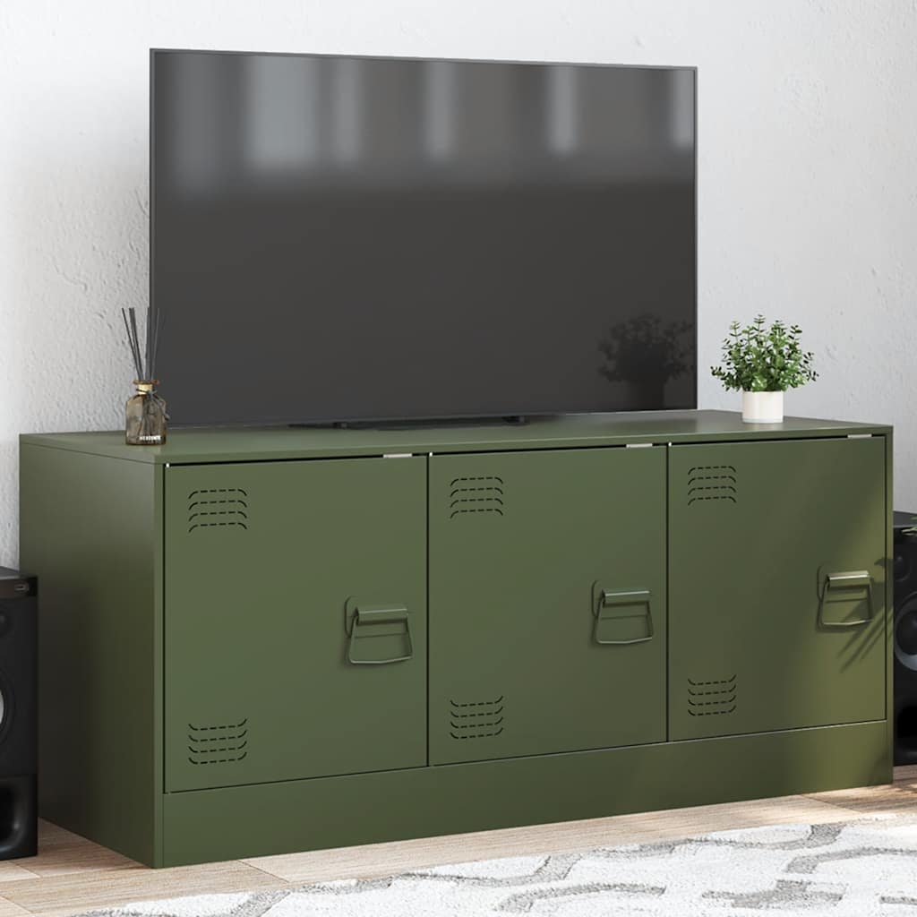 TV Cabinet Olive Green 99x39x44 cm Steel
