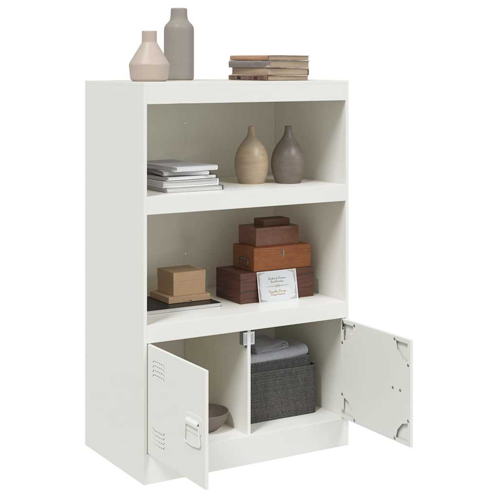 Sideboard White 67x39x107 cm Steel