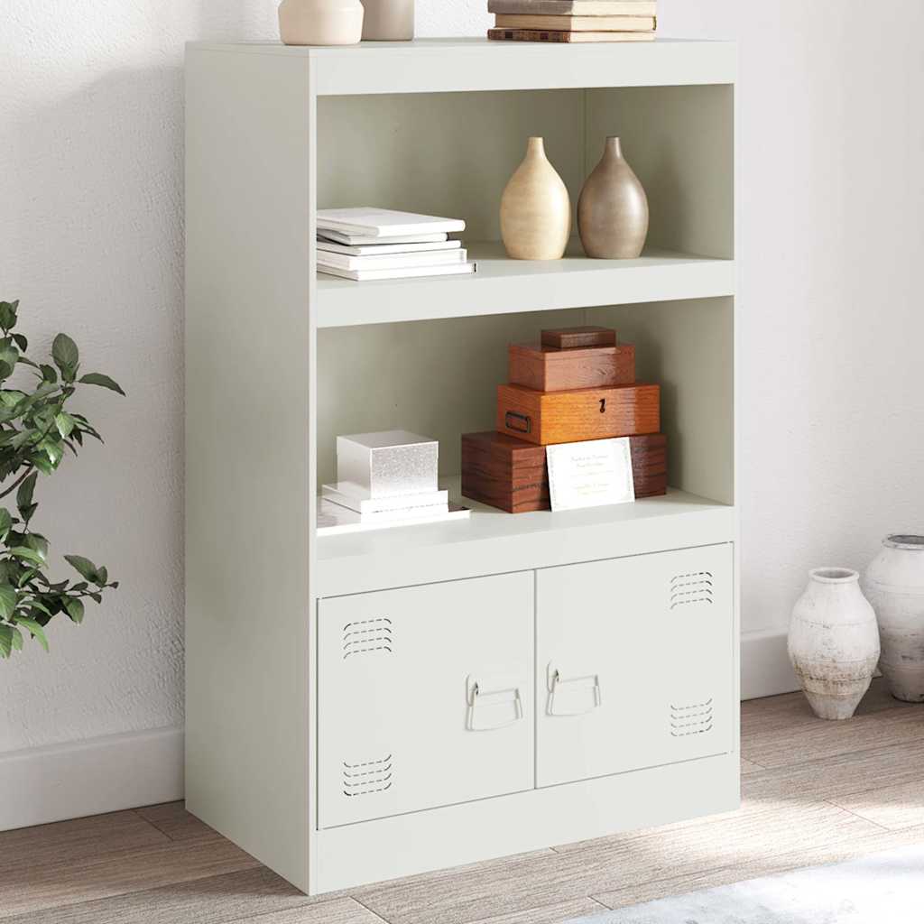 Sideboard White 67x39x107 cm Steel