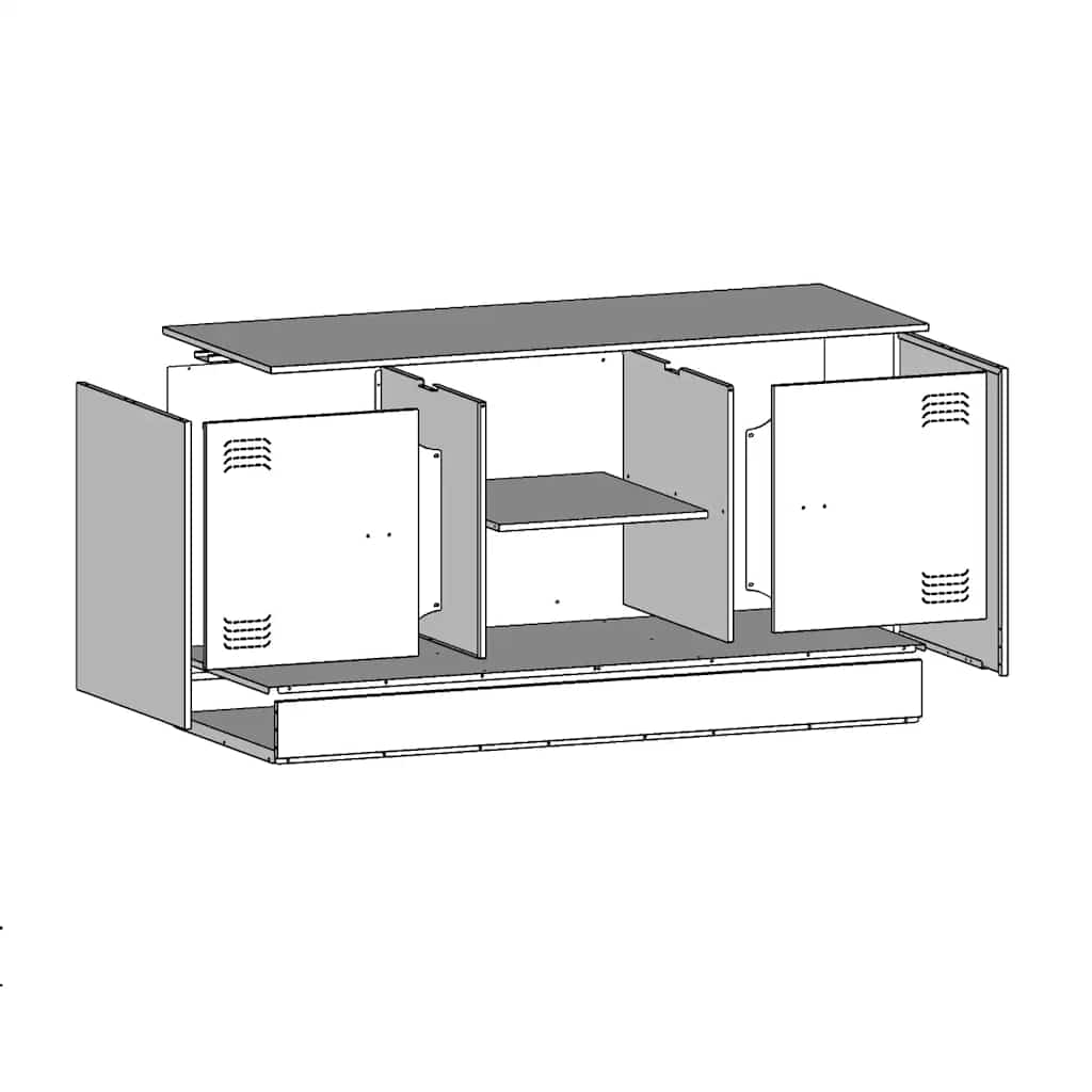 TV Cabinet Anthracite 99x39x44 cm Steel
