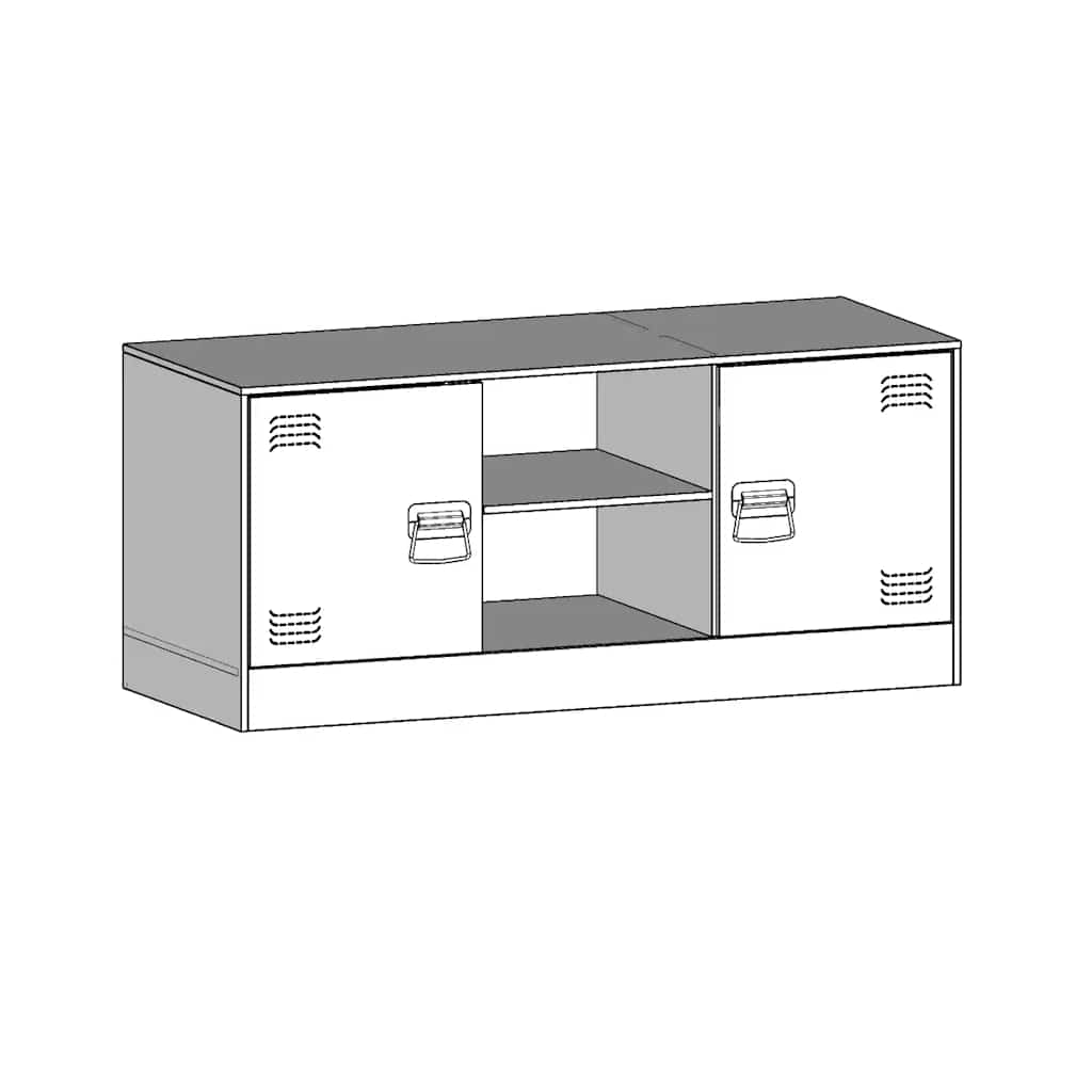 TV Cabinet White 99x39x44 cm Steel