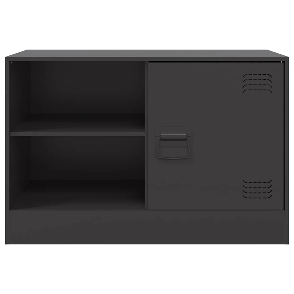 2 Piece TV Cabinet Set Black 67x39x44 cm Steel