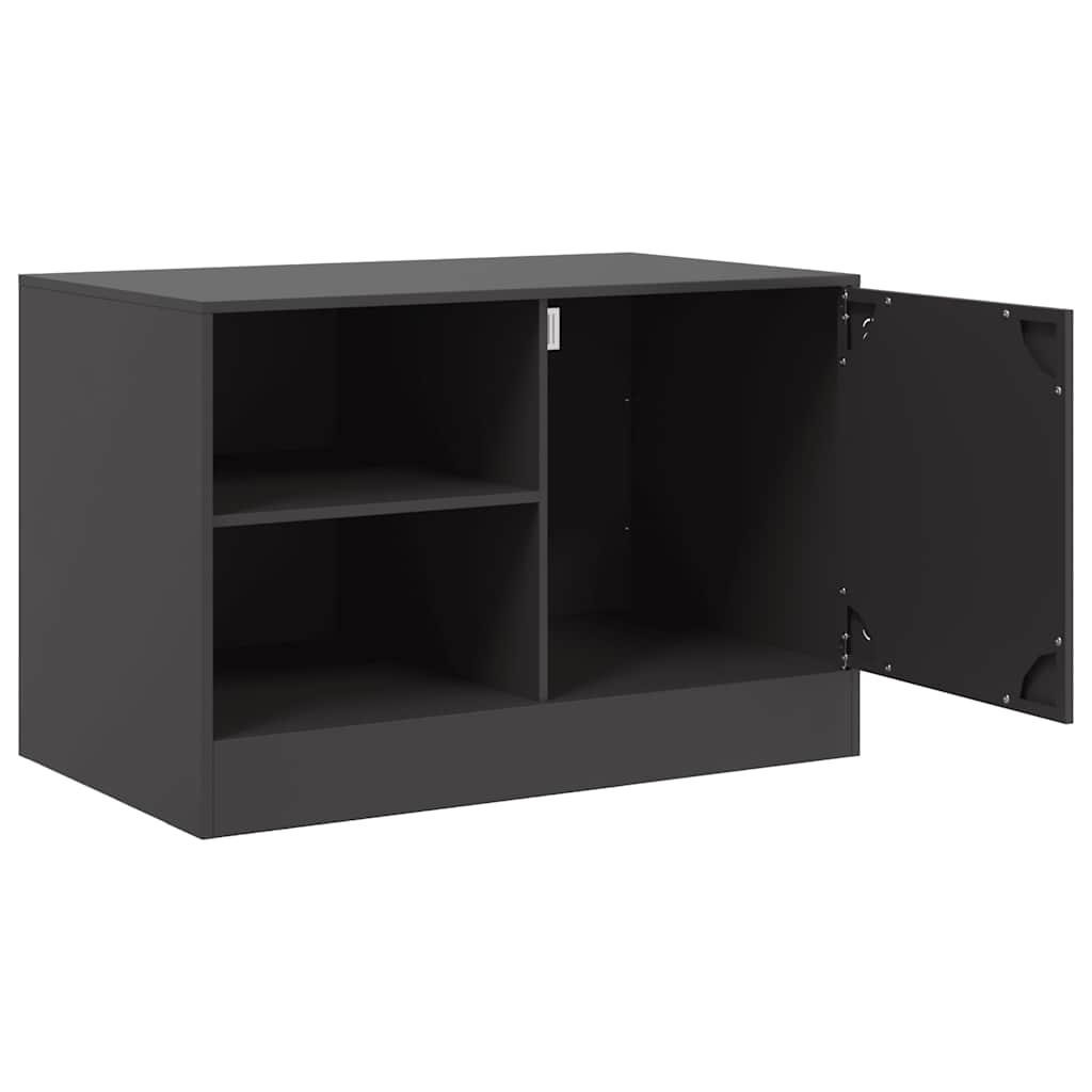 2 Piece TV Cabinet Set Black 67x39x44 cm Steel