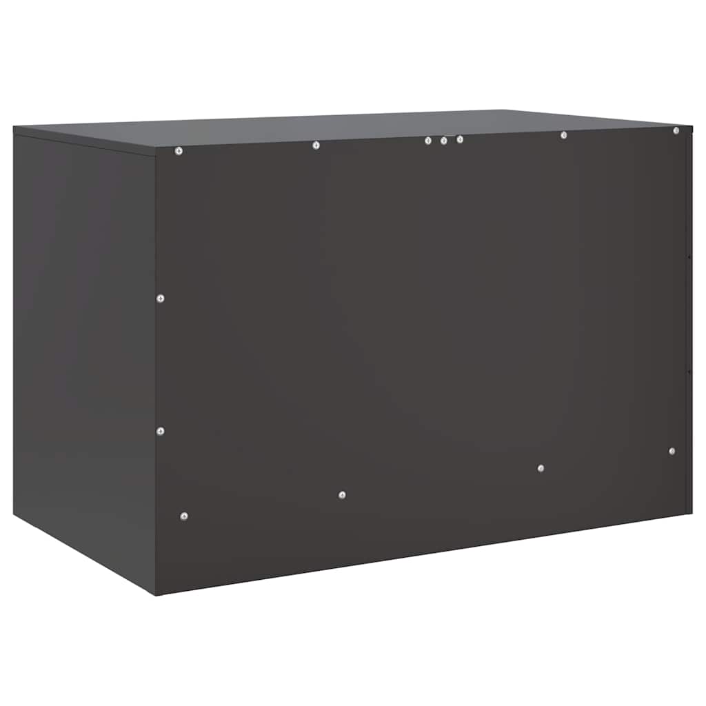 2 Piece TV Cabinet Set Black 67x39x44 cm Steel