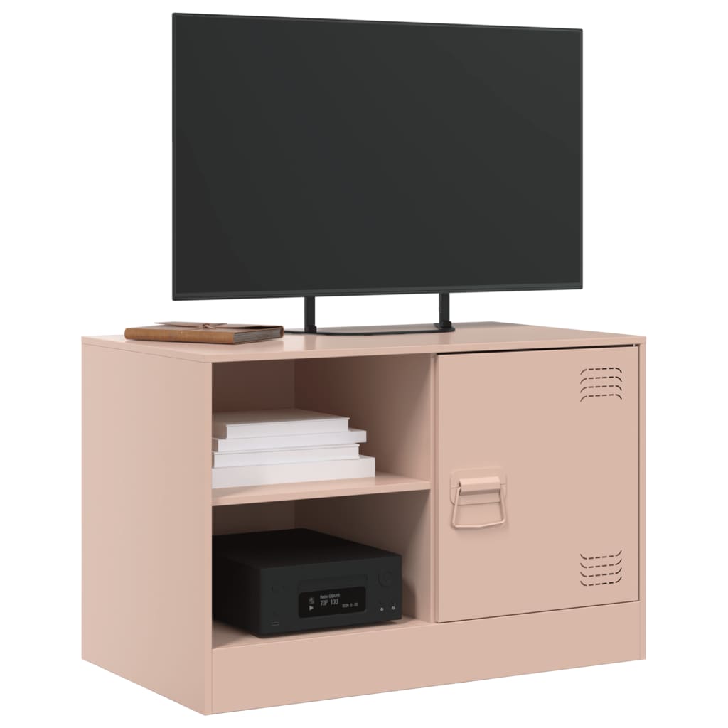 2 Piece TV Cabinet Set Pink 67x39x44 cm Steel