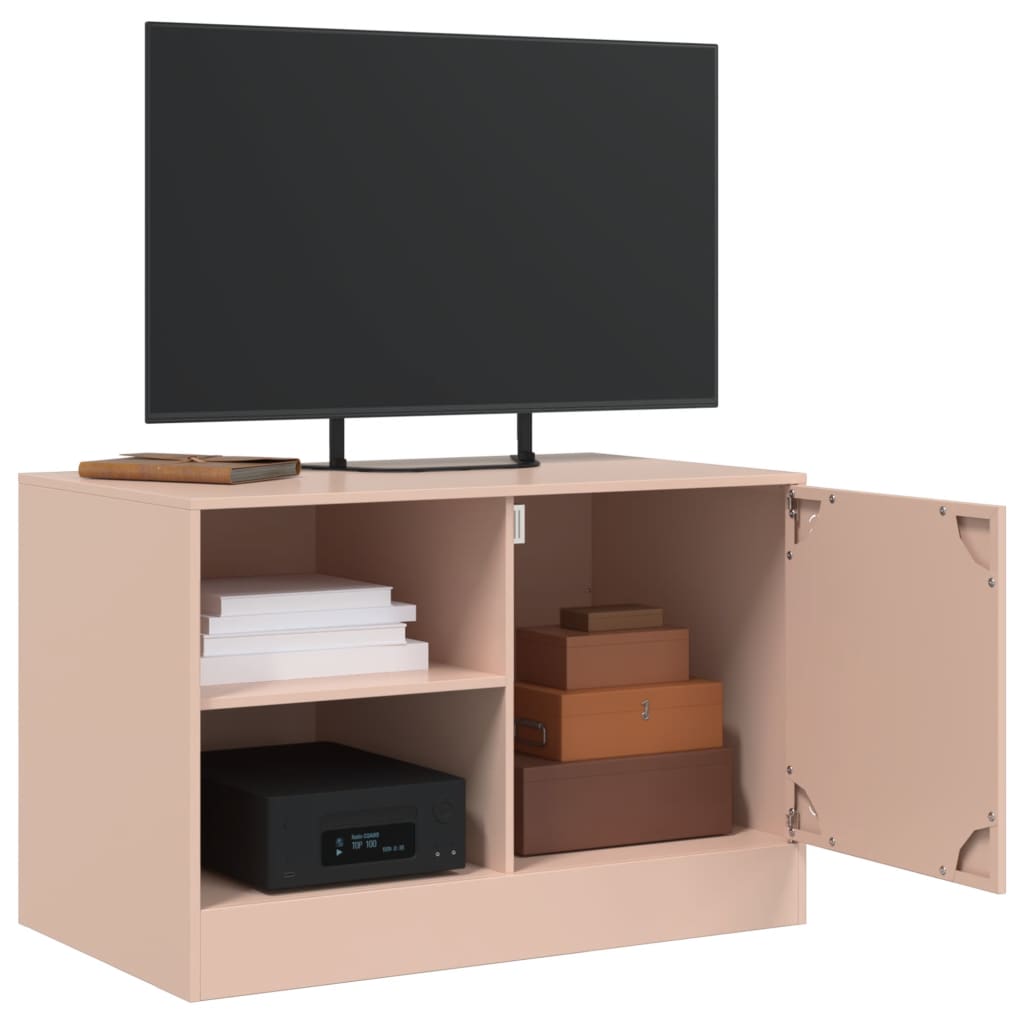 2 Piece TV Cabinet Set Pink 67x39x44 cm Steel