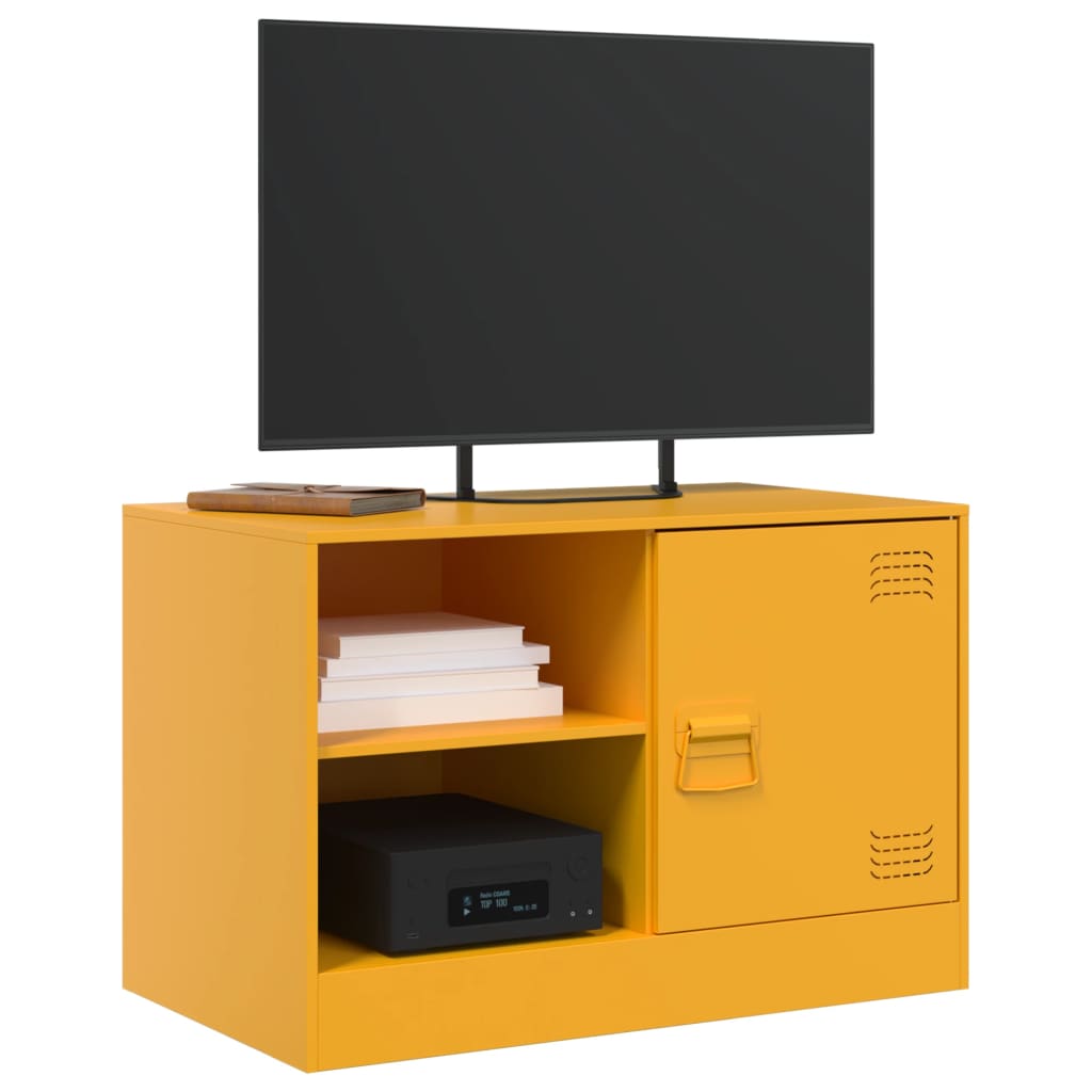 TV Cabinet Mustard Yellow 67x39x44 cm Steel