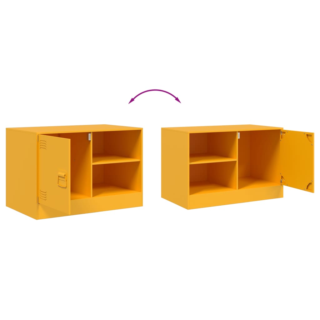 TV Cabinet Mustard Yellow 67x39x44 cm Steel