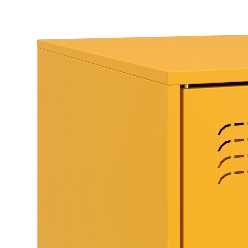 2 Piece TV Cabinet Set Mustard Yellow 67x39x44 cm Steel