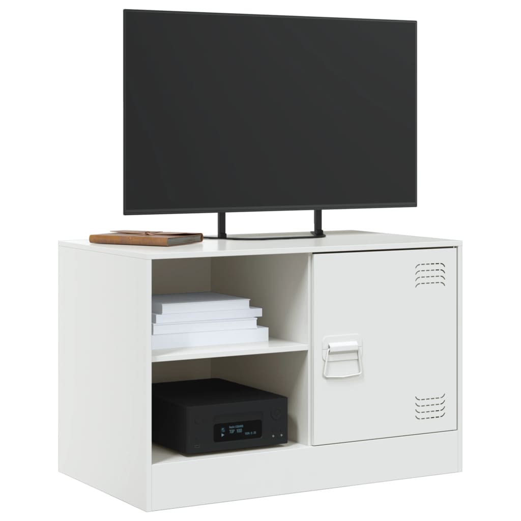 2 Piece TV Cabinet Set White 67x39x44 cm Steel