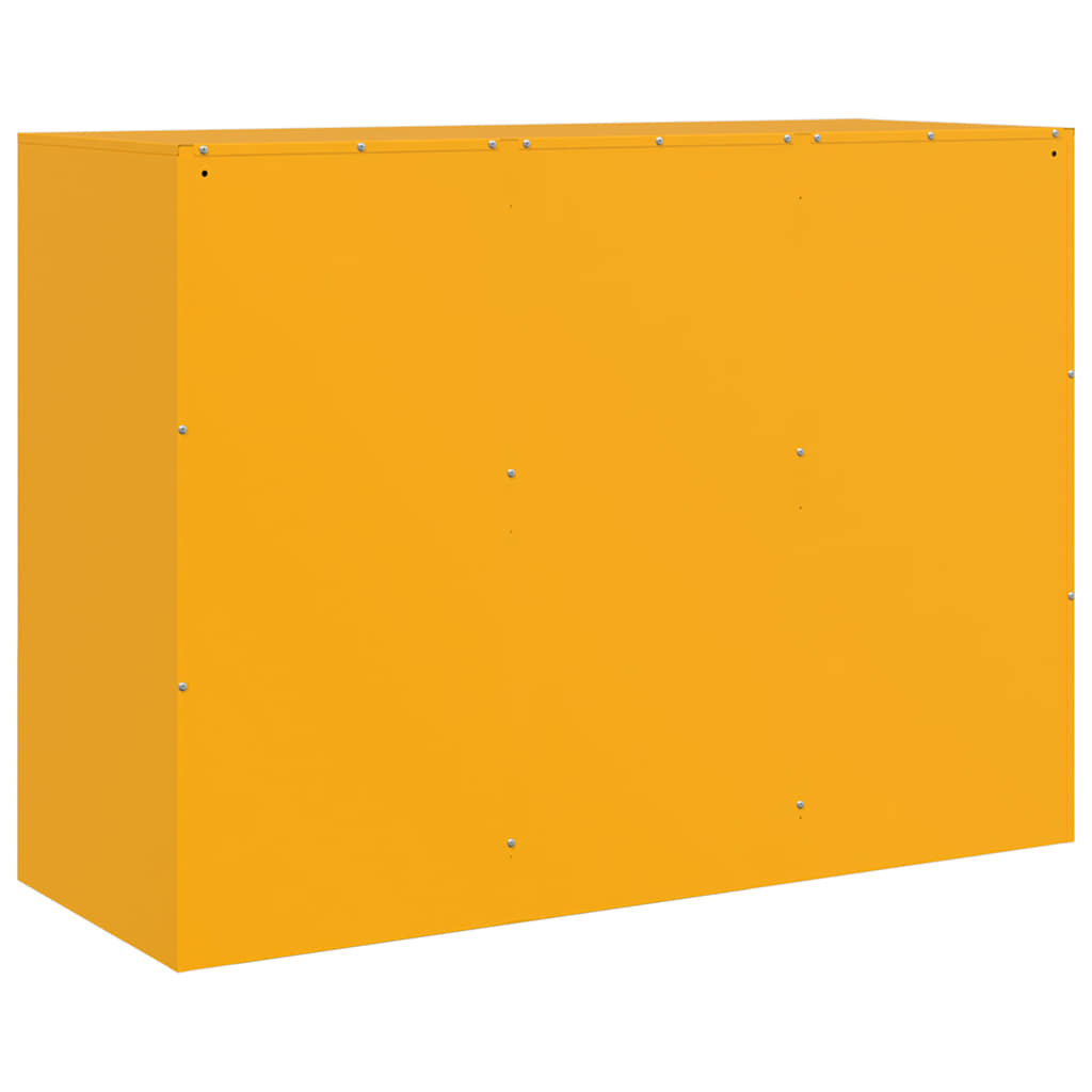 Sideboard Mustard Yellow 99x39x73 cm Steel