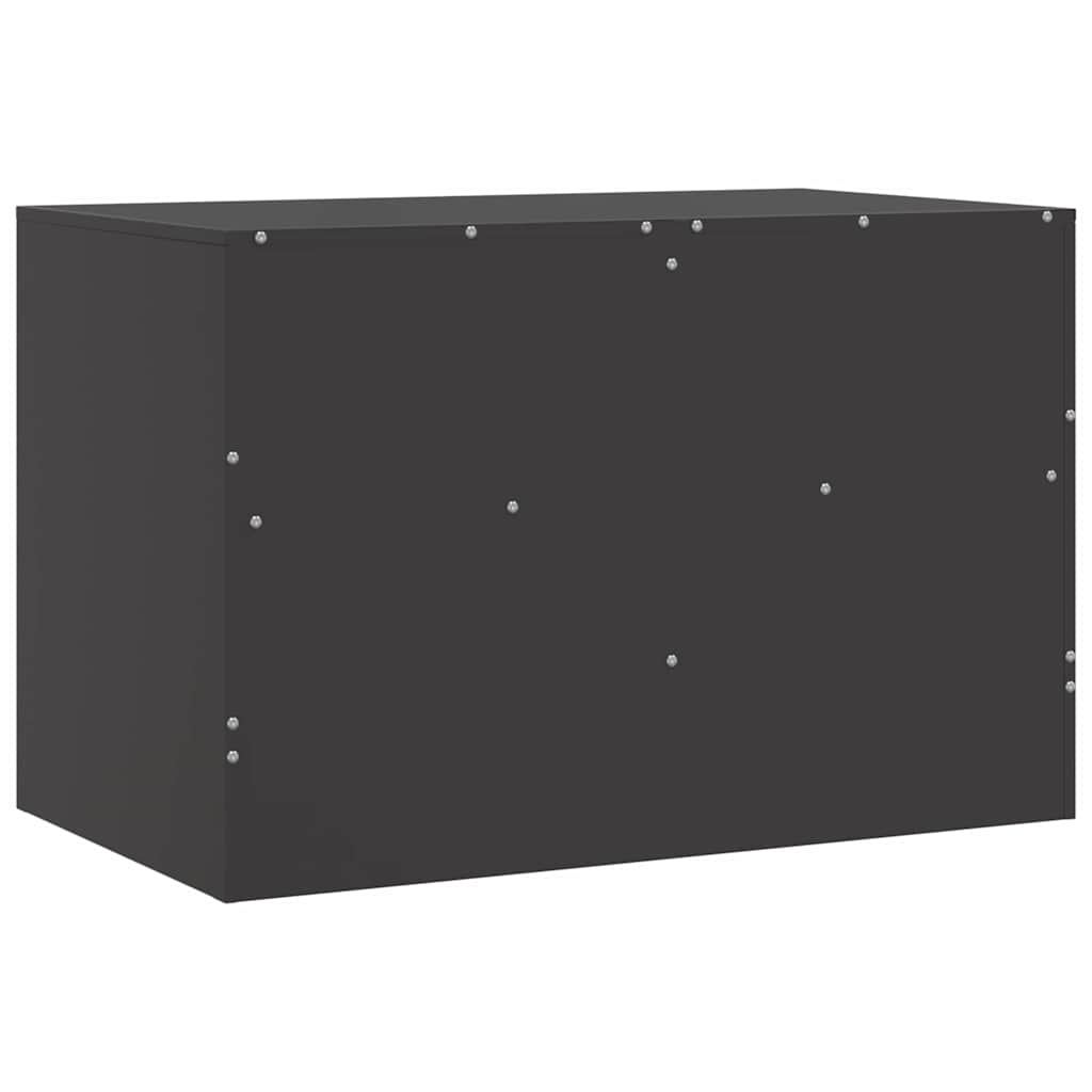 2 Piece TV Cabinet Set Black 67x39x44 cm Steel