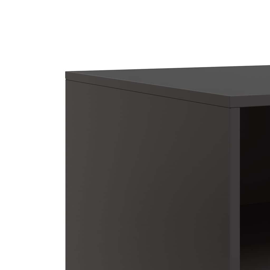 2 Piece TV Cabinet Set Black 67x39x44 cm Steel