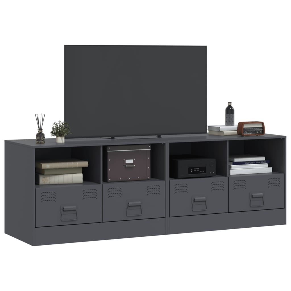 vidaXL TV Cabinets 2 pcs Anthracite 67x39x44 cm Steel