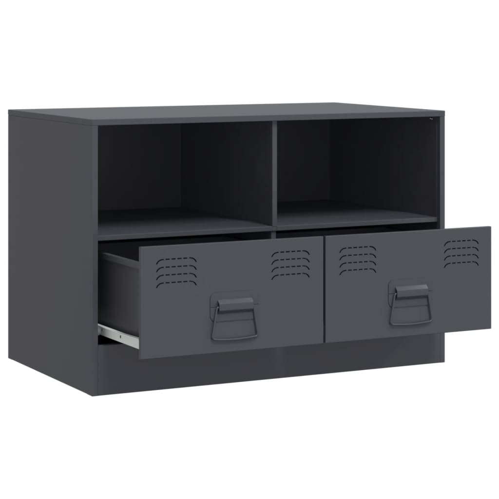 vidaXL TV Cabinets 2 pcs Anthracite 67x39x44 cm Steel