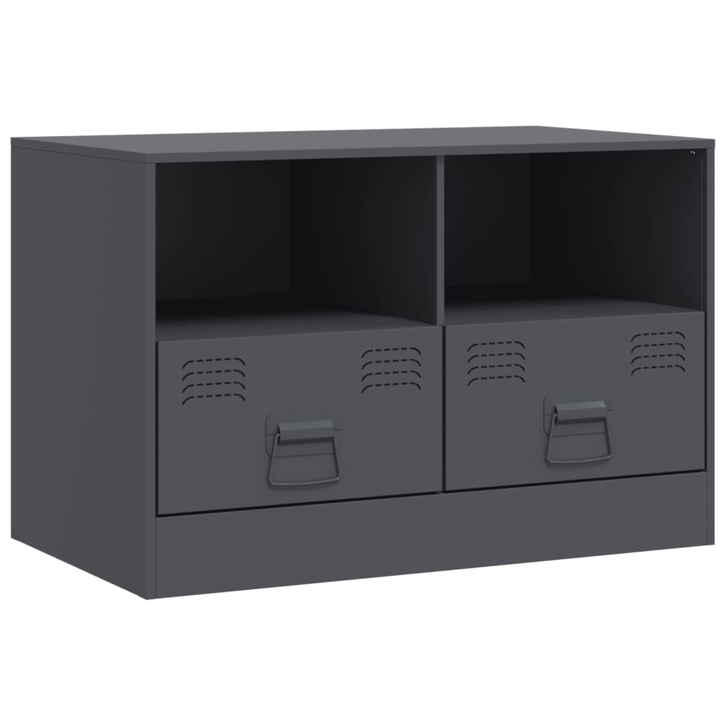 vidaXL TV Cabinets 2 pcs Anthracite 67x39x44 cm Steel