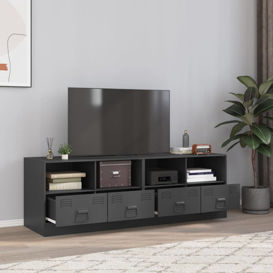 vidaXL TV Cabinets 2 pcs Anthracite 67x39x44 cm Steel