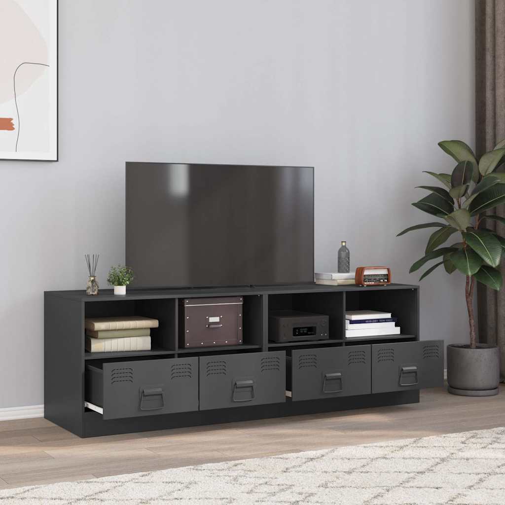 2 Piece TV Cabinet Set Anthracite 67x39x44 cm Steel