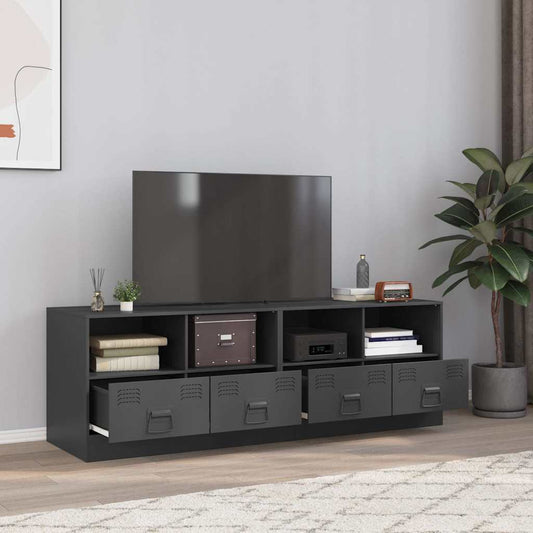 2 Piece TV Cabinet Set Anthracite 67x39x44 cm Steel