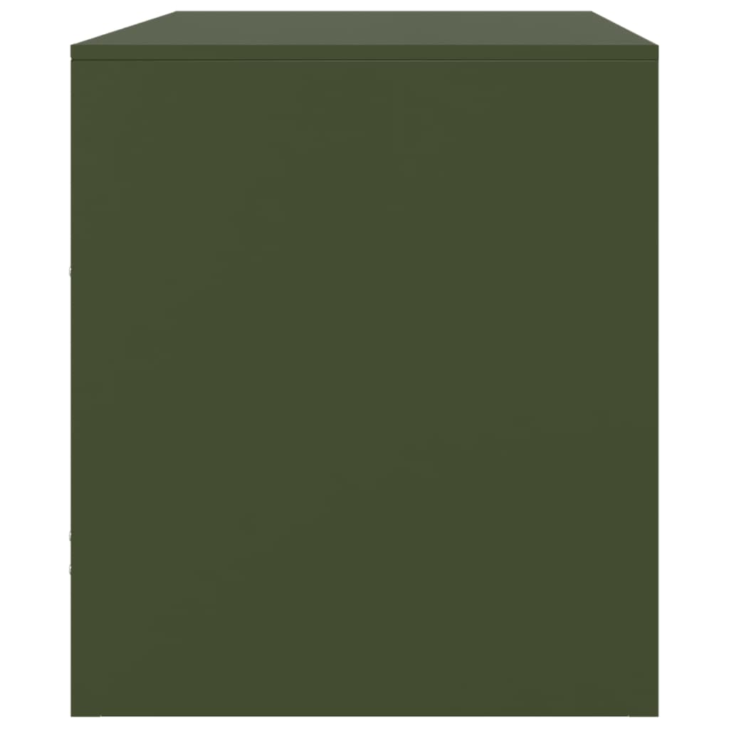 vidaXL TV Cabinets 2 pcs Olive Green 67x39x44 cm Steel