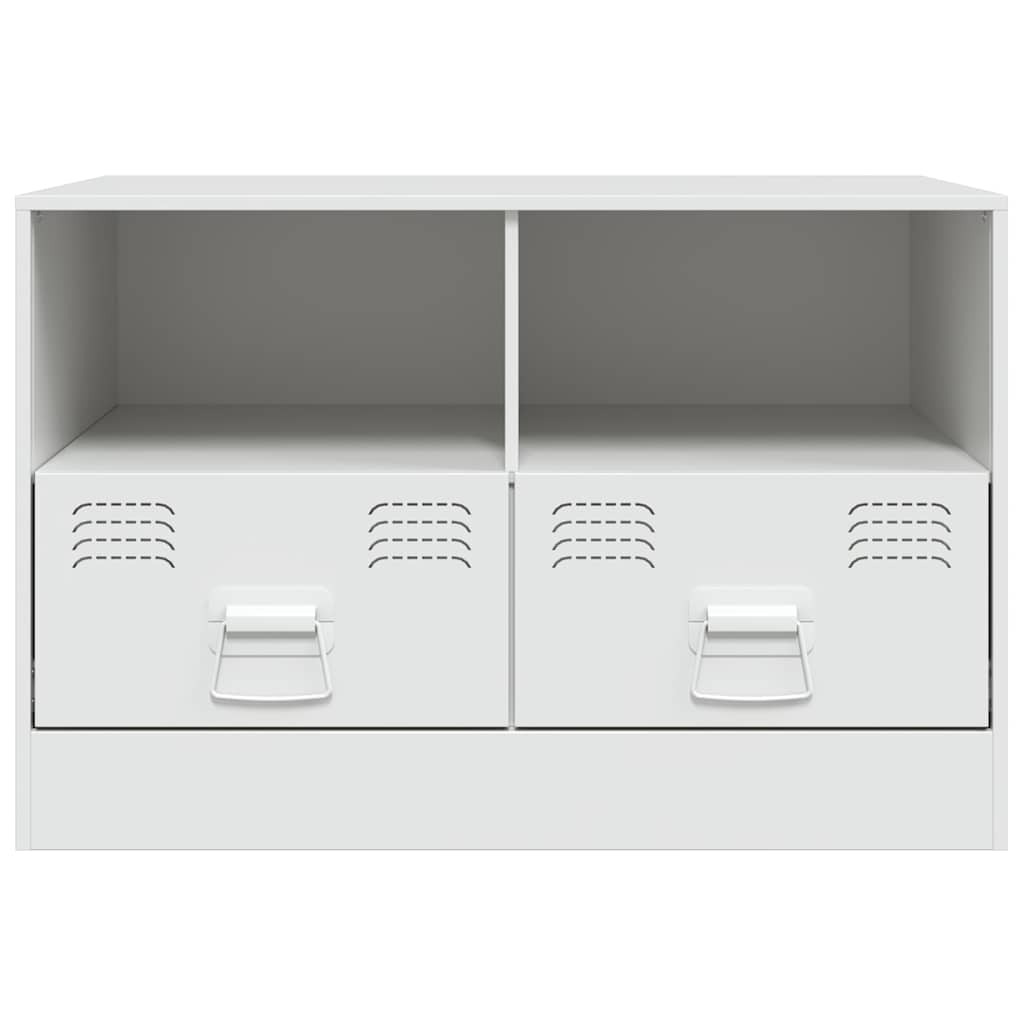 2 Piece TV Cabinet Set White 67x39x44 cm Steel