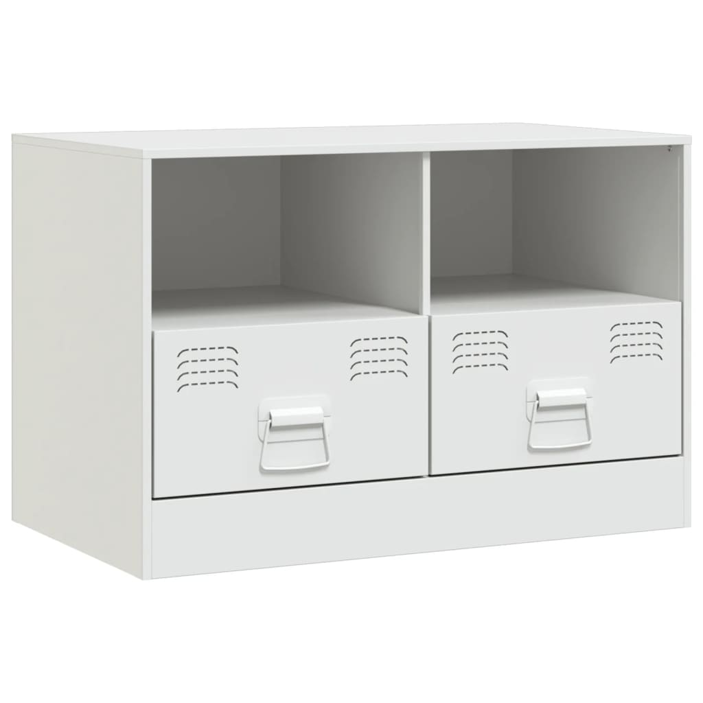 vidaXL TV Cabinets 2 pcs White 67x39x44 cm Steel