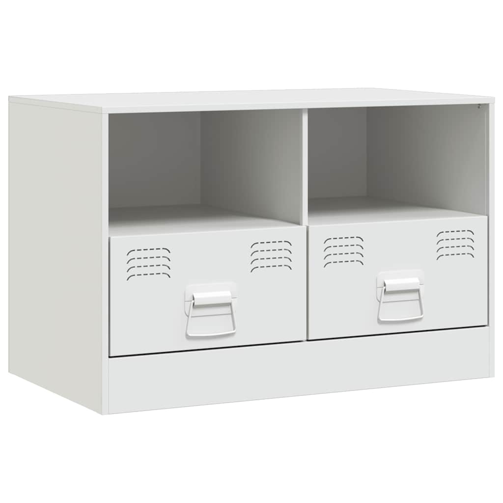 2 Piece TV Cabinet Set White 67x39x44 cm Steel