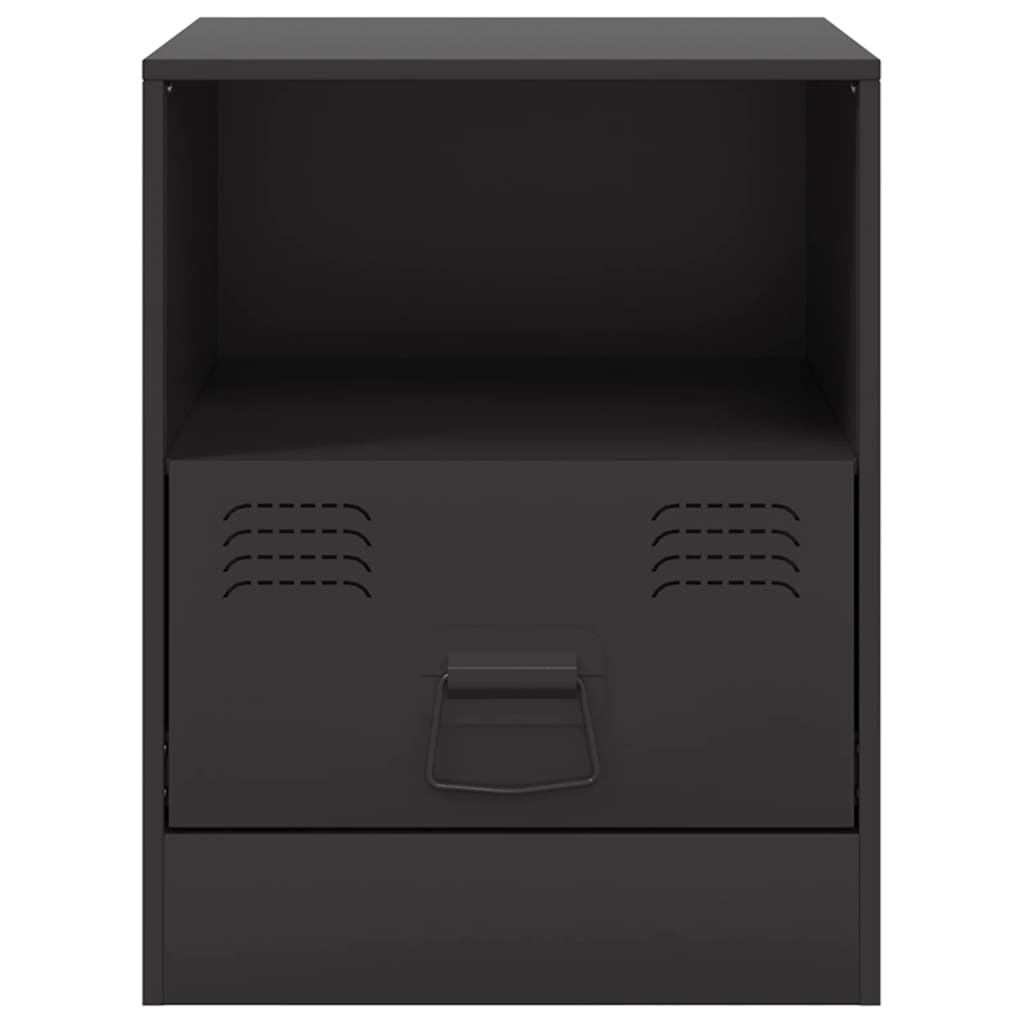 Bedside Cabinet | Set of 2 | Black | Cold-rolled steel | Medium