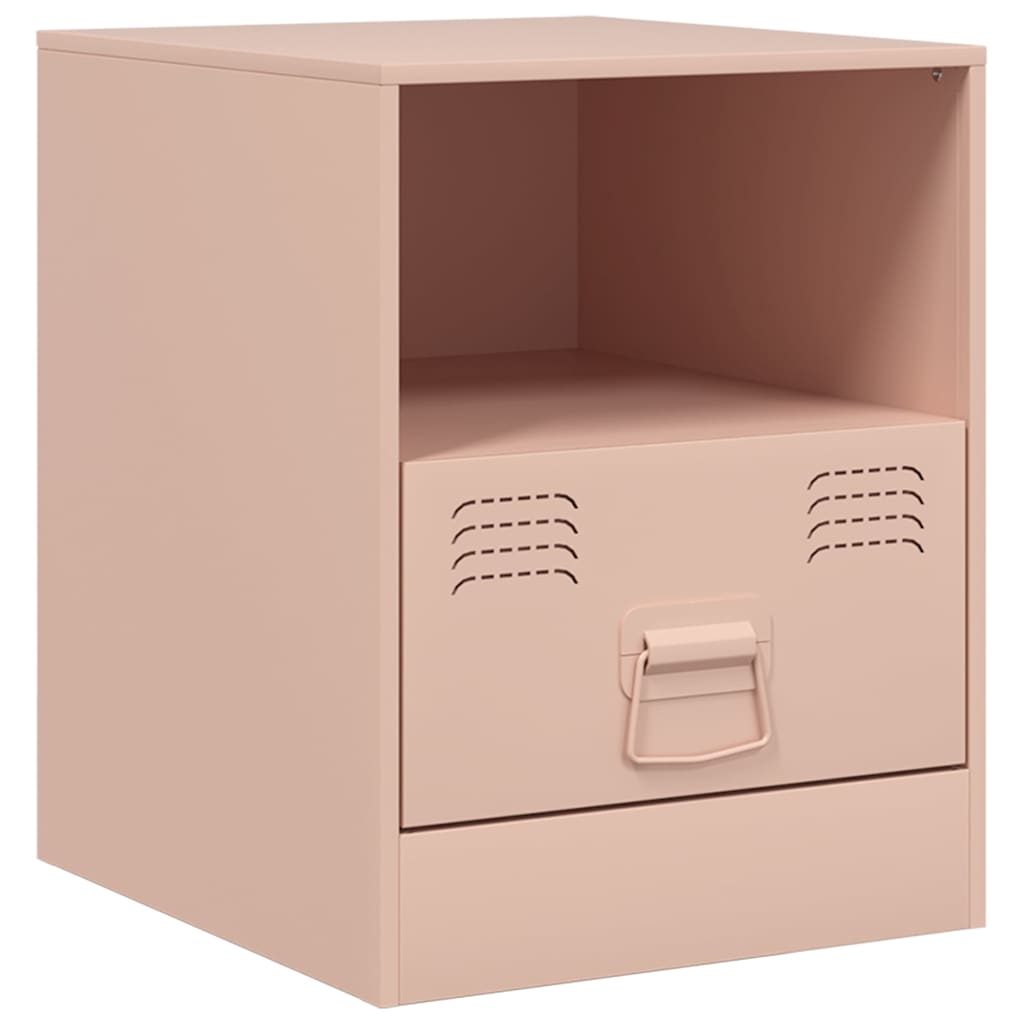 Bedside Cabinet Pink 34,5x39x44 cm Steel