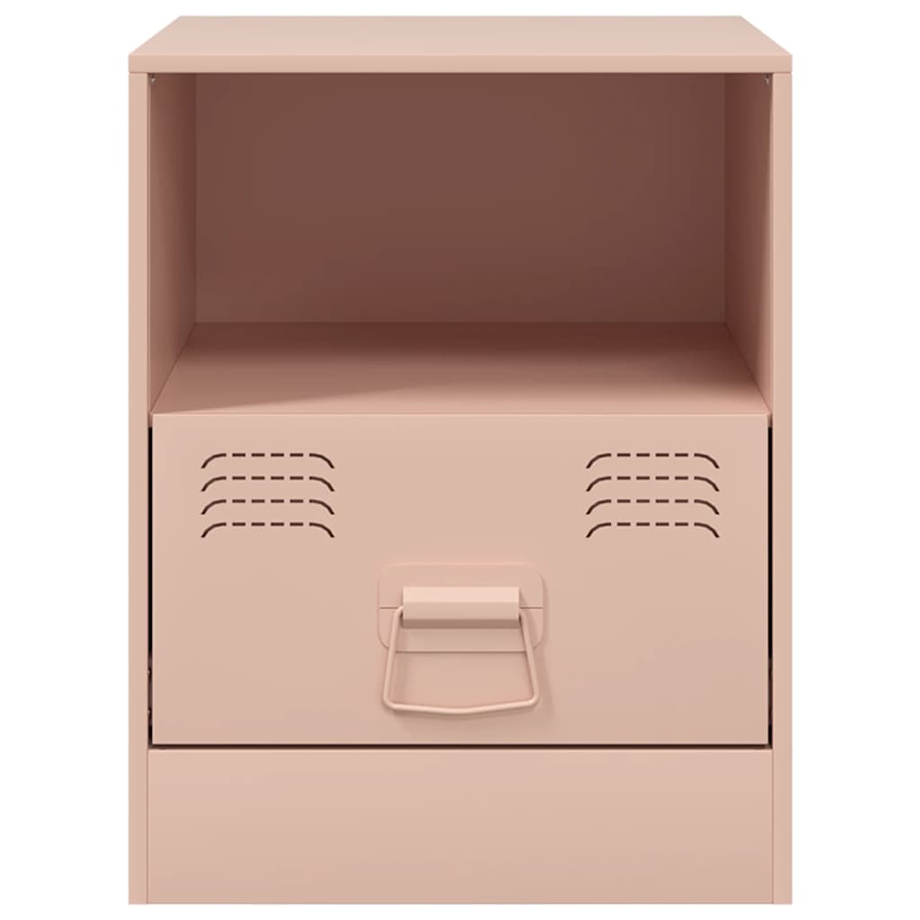Bedside Cabinet Pink 34,5x39x44 cm Steel