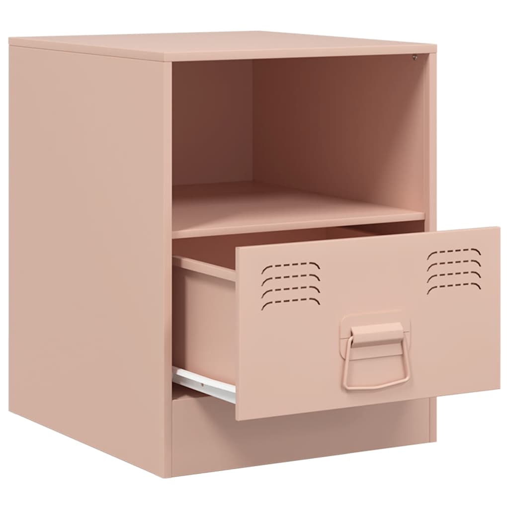 Bedside Cabinet Pink 34,5x39x44 cm Steel