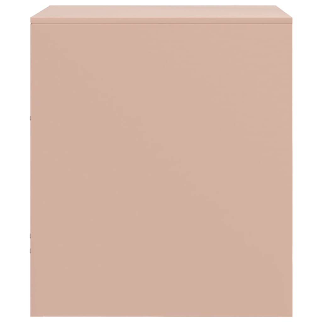 Bedside Cabinet Pink 34,5x39x44 cm Steel