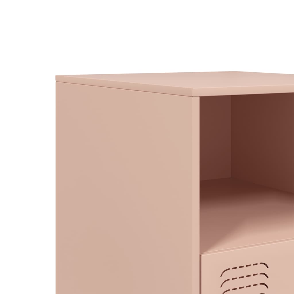 Bedside Cabinet Pink 34,5x39x44 cm Steel