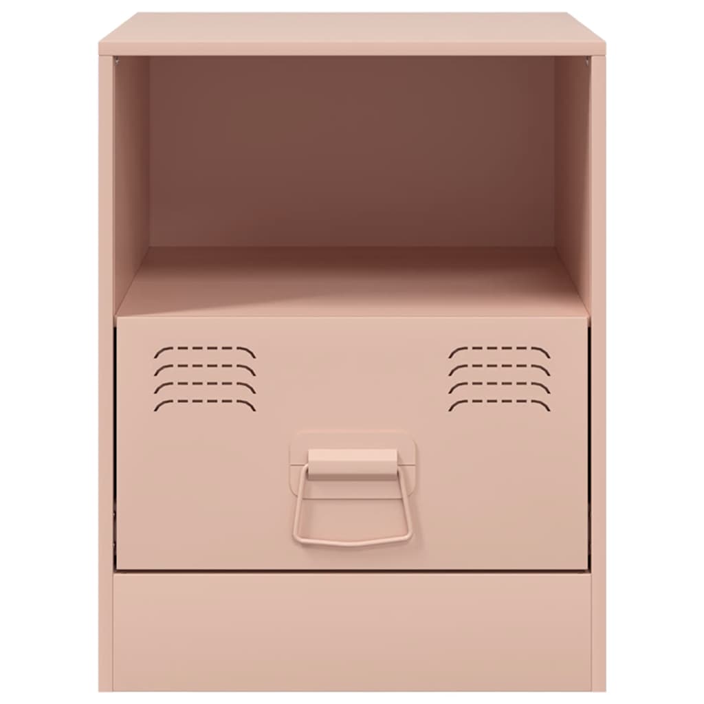 Bedside Cabinets 2pcs Pink 34,5x39x44 cm Steel