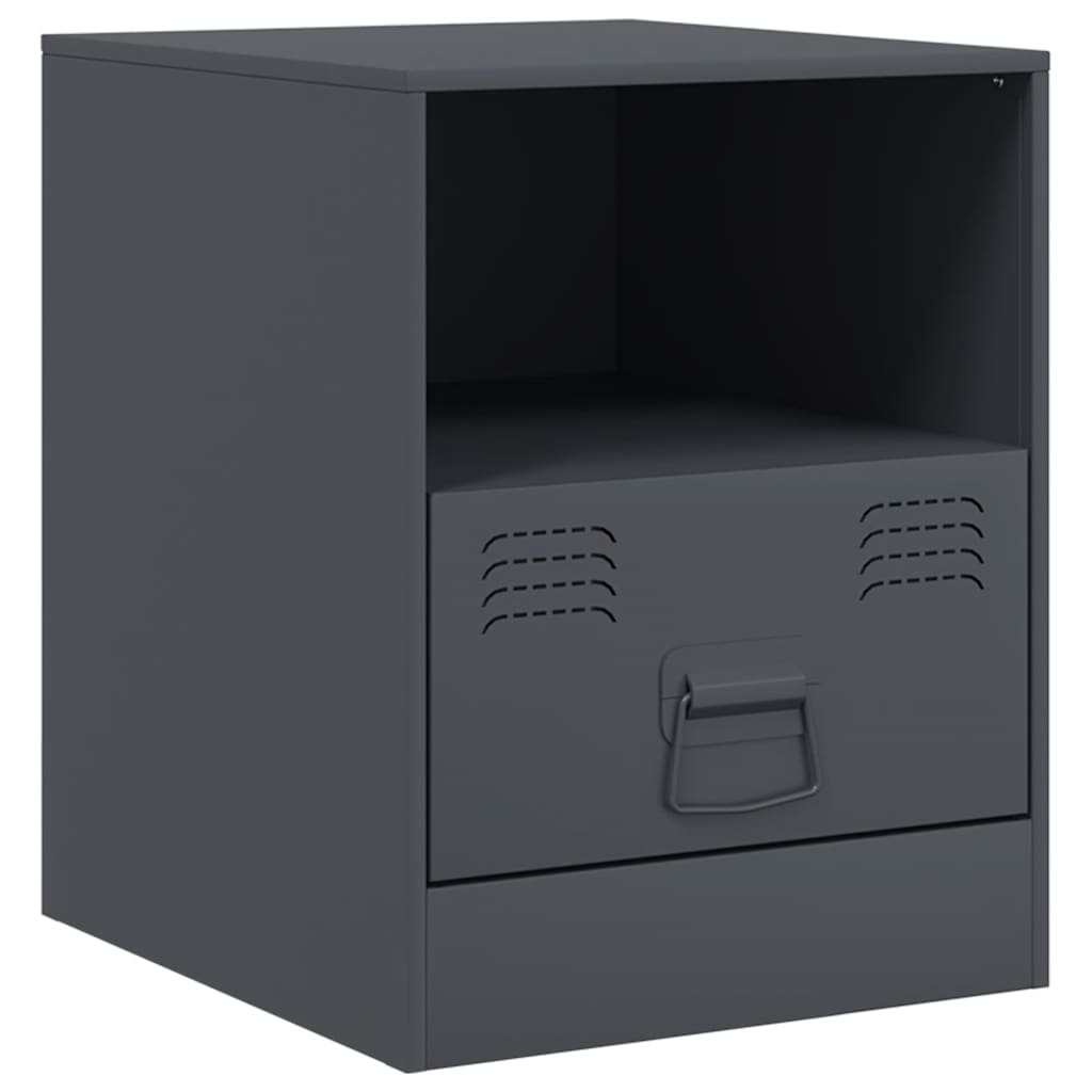 Bedside Cabinet Anthracite 34,5x39x44 cm Steel