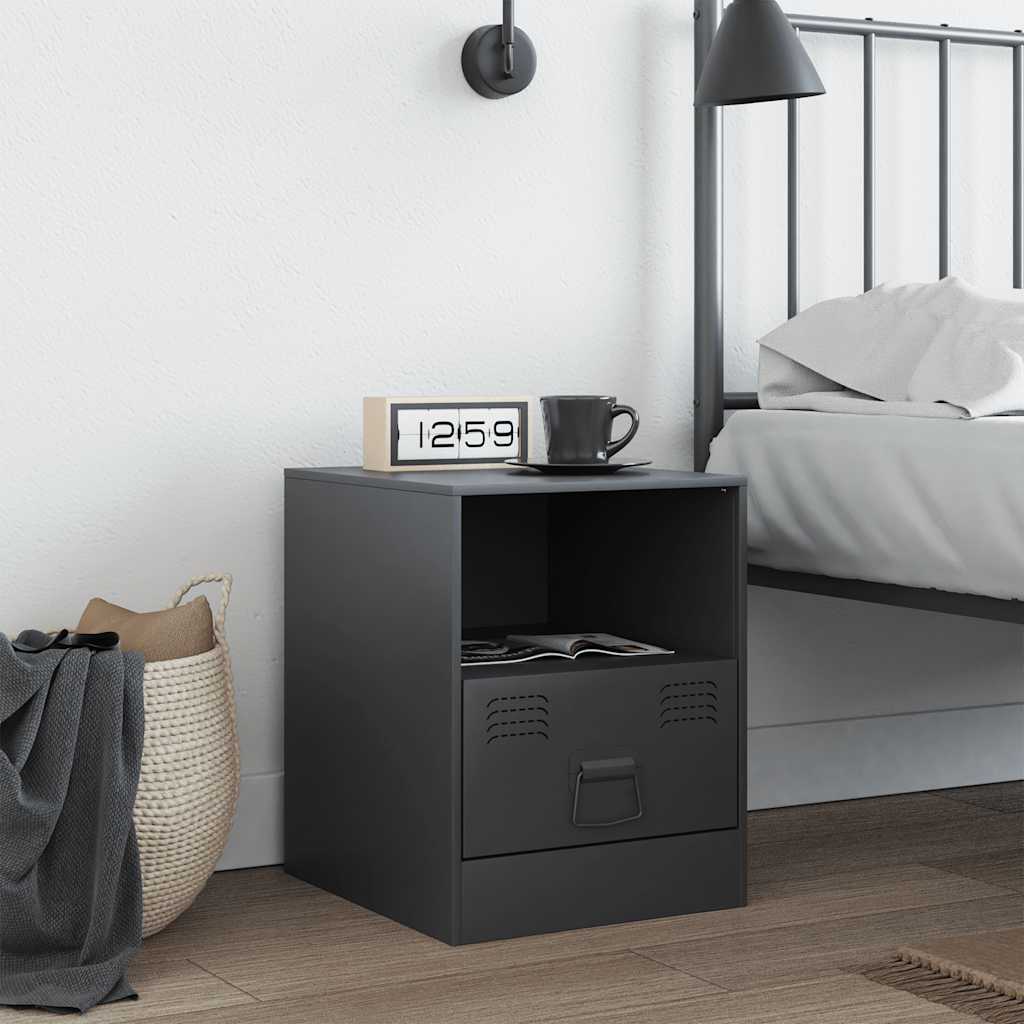 Bedside Cabinet Anthracite 34,5x39x44 cm Steel
