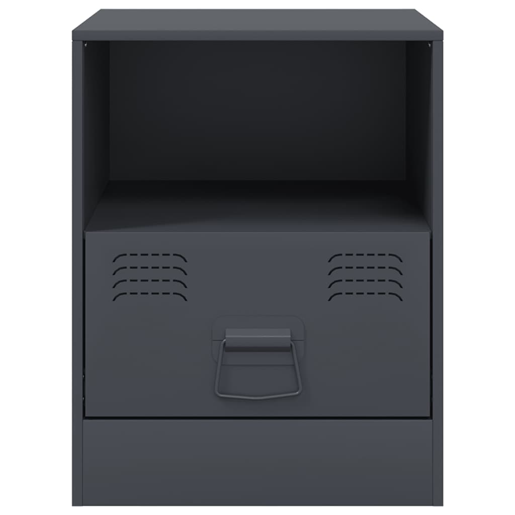 Bedside Cabinet Anthracite 34,5x39x44 cm Steel