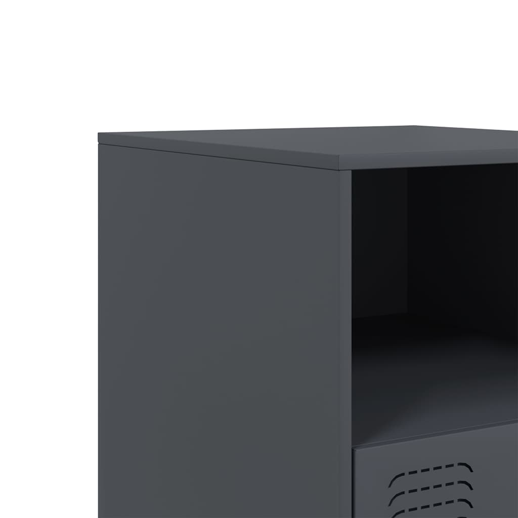 Bedside Cabinet Anthracite 34,5x39x44 cm Steel