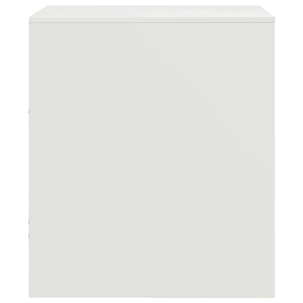 Bedside Cabinet White 34,5x39x44 cm Steel