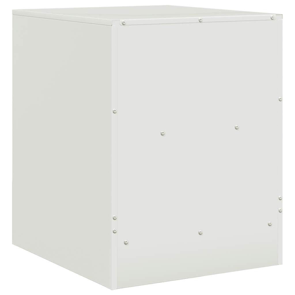 Bedside Cabinet White 34,5x39x44 cm Steel