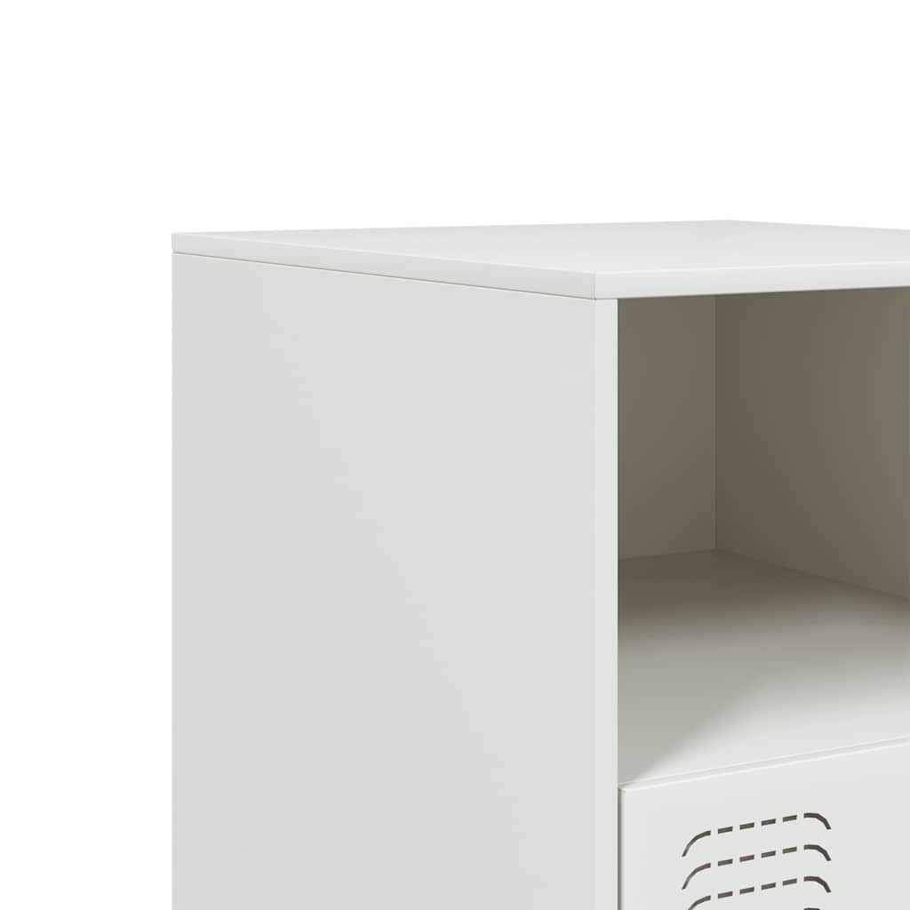 Bedside Cabinets 2 pcs White 34,5x39x44 cm Steel
