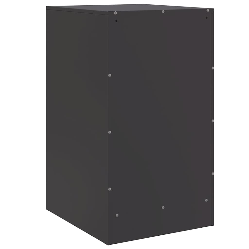 Bedside Cabinets 2pcs Black 34,5x39x62 cm Steel