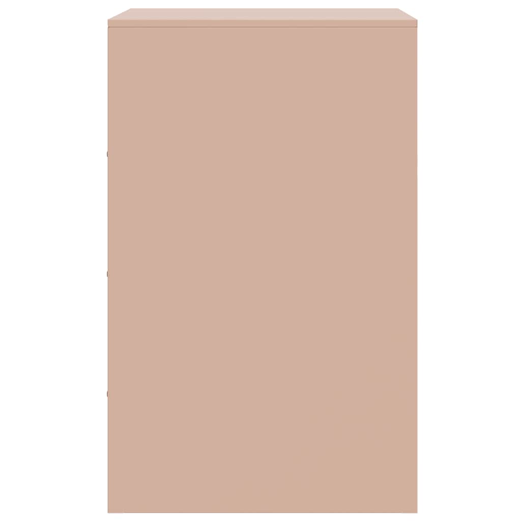 Bedside Cabinets 2 pcs Pink 34,5x39x62 cm Steel